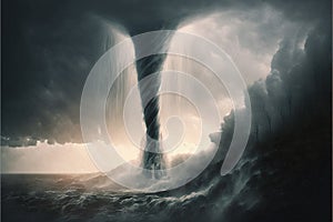 The fury of nature during a tornado