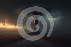 The fury of nature during a tornado