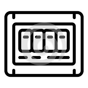 Fuse box icon, outline style