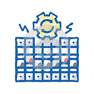 fuse box replacement icon doodle illustration