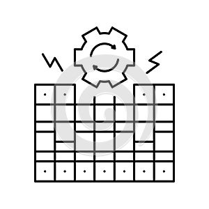 fuse box replacement line icon vector illustration