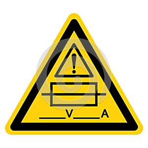 Fuse Writable Symbol Sign, Vector Illustration, Isolate On White Background Label .EPS10