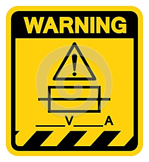 Fuse (Writable) Warning Sign, Vector Illustration, Isolate On White Background Label .EPS10