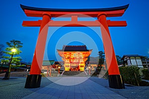 Fushimi Inari Shrine at night, Kyoto, Japan