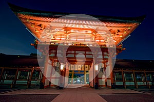 Fushimi Inari Taisha Shrine at dusk photo
