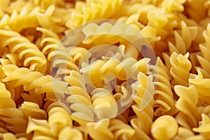 Fusilli doppia rigatura pasta background