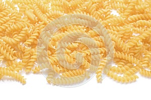 Fusilli pasta or helix shaped Macaroni Pasta