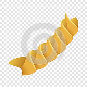 Fusilli pasta mockup, realistic style