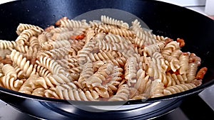 fusilli pasta onion and shrimp and