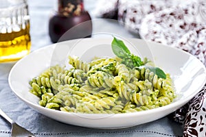 Fusilli in Pesto sauce