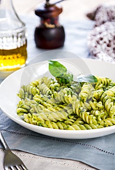 Fusilli in Pesto sauce