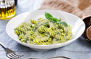 Fusilli in Pesto sauce