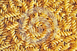 Fusilli raw pasta