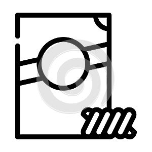 fusilli spirale pasta line icon vector illustration photo