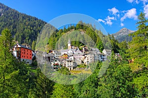 Fusio in the Maggia Valley, Ticino in Switzerland photo