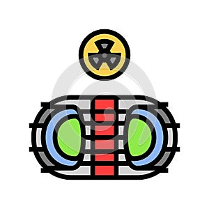 fusion experiment nuclear energy color icon vector illustration photo