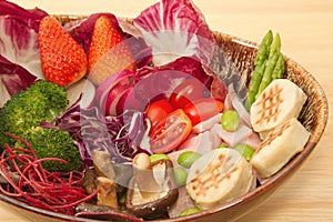 Fusion food,vegetable salad