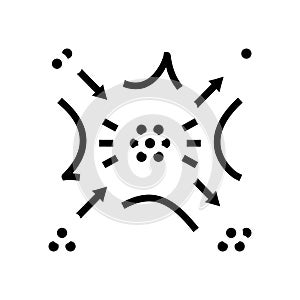 fusion nuclear energy glyph icon vector illustration photo