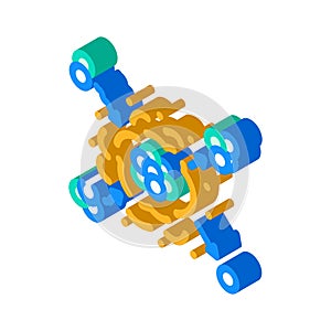 fusion nuclear energy isometric icon vector illustration photo