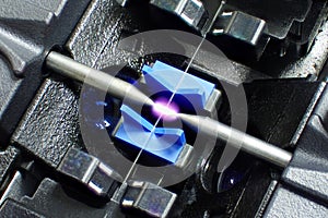 Fusion splicer fiber optic. photo