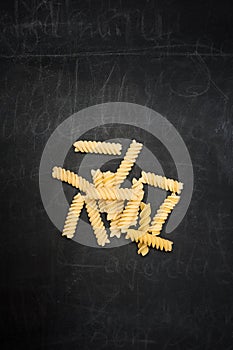 Fussili on a Chalkboard