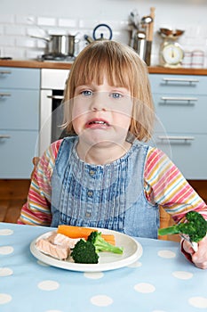 Fussy Child Not Eating Healthy Meal