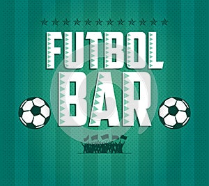 Futbol - football - soccer Bar Menu card design