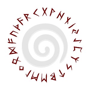 Futhark Red Runes Pagan