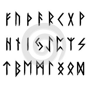 Futhark Rune Black Scandinavian Mythology