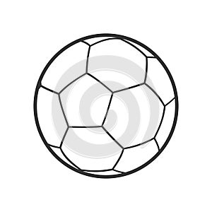 Futsal Ball Outline Flat Icon on White photo