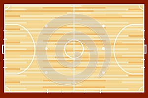 Futsal court vector photo