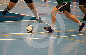 Futsal player sports hall