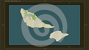 Futuna Island - Wallis and Futuna highlighted - composition. Top