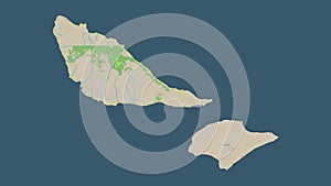 Futuna Island - Wallis and Futuna highlighted. Topo German