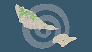 Futuna Island - Wallis and Futuna highlighted. Topo standard