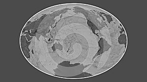 Futuna plate - global map. Fahey. Bilevel