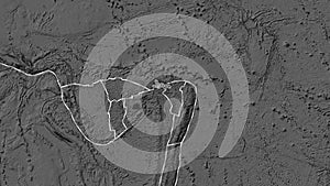 Futuna plate highlighted. Patterson Cylindrical. Bilevel