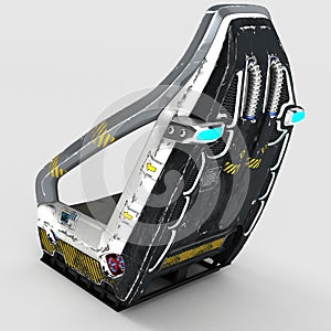 Futur design of an aerospace chair for special purposes.