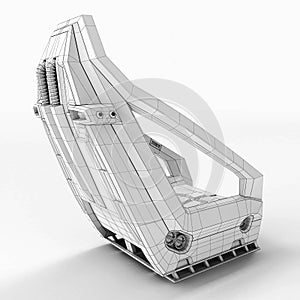 Futur design of an aerospace chair for special purposes.