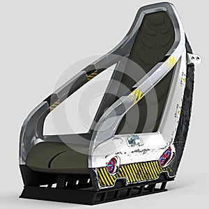 Futur design of an aerospace chair for special purposes.