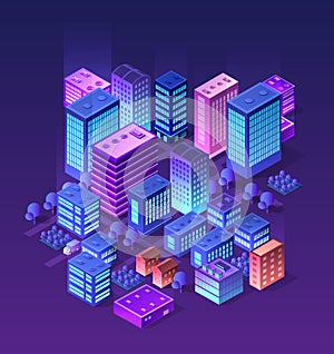 Future 3d futuristic isometric