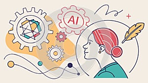 Future AI Processor and Neural Network Tech, vector design Generative AI