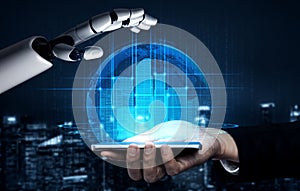 Future artificial intelligence robot and cyborg