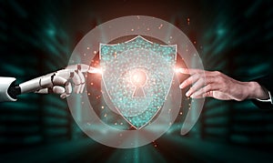 Future artificial intelligence robot and cyborg