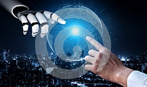 Future artificial intelligence robot and cyborg