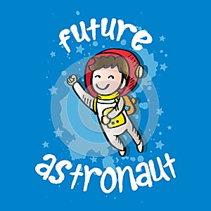 Future astronaut lettering.