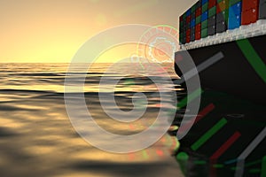 Future autonomous shipping freight navigated by software and quantum computing systems photo