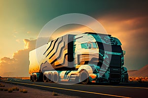 Future of autonomus cargo transportation, AV cargo truck, AV, Generative AI