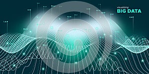 Future Bigdata Illustration. Particle Matrix