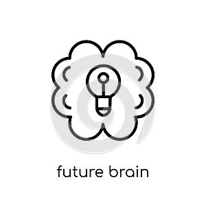 future Brain icon. Trendy modern flat linear vector future Brain